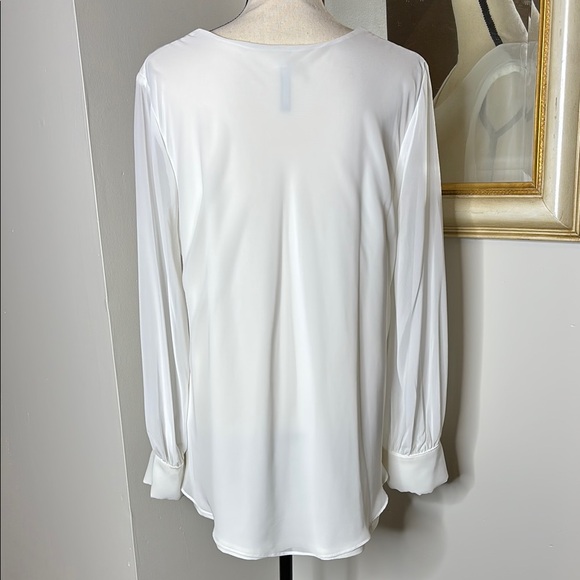 White Relaxed Ruffled Blouse - Picture 2 of 5
